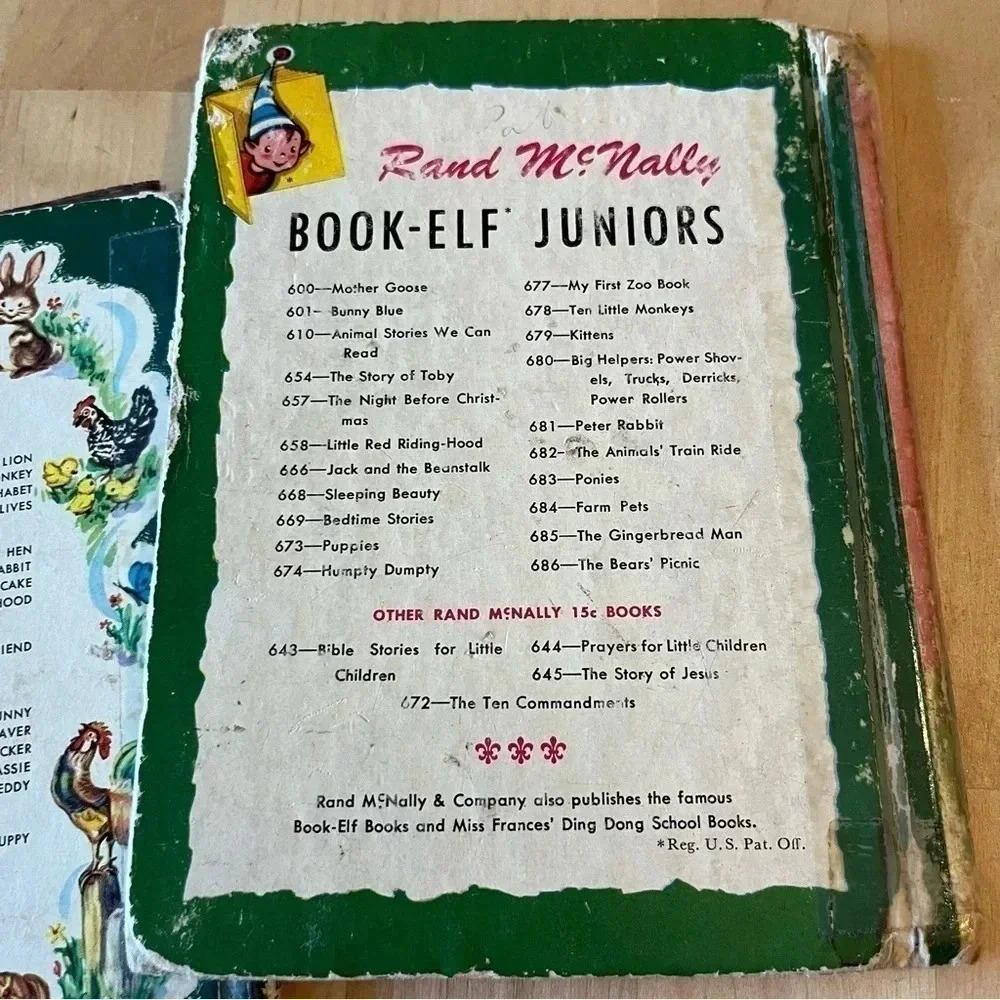 2 Vintage Whitman Tell-a-Tale Books The Animals Train Ride LITTLE BEAVER 1953/54 - Picture 6 of 7